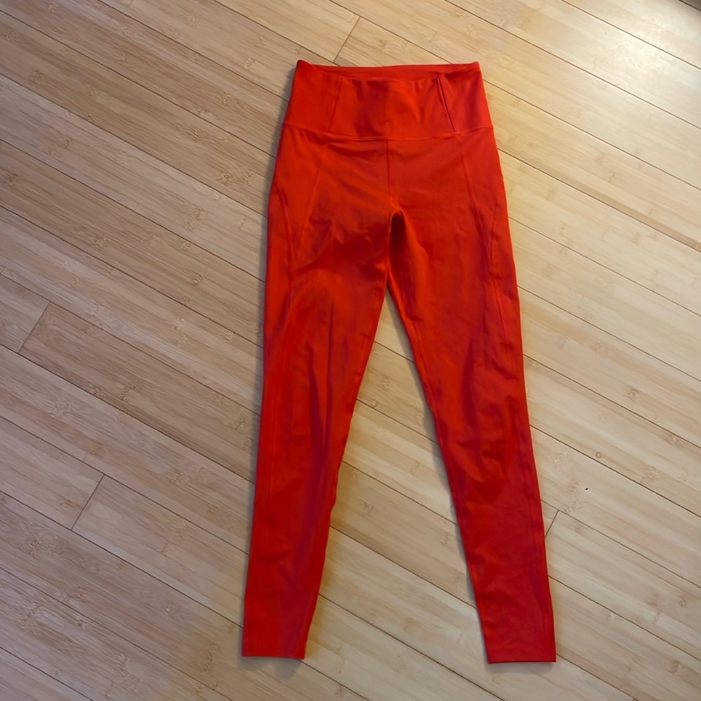 Like New - GIRLFRIEND COLLECTIVE Bright Red Orange High-Rise Legging Size Small